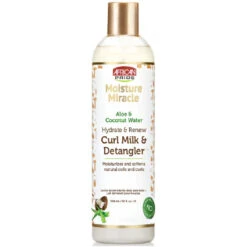African Pride Moisture Miracle Aloe & Coconut Water Hydrate & Renew Curl Milk Detangler 12oz