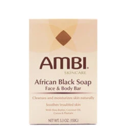 Ambi African Black Soap Face & Body Bar 5.3oz
