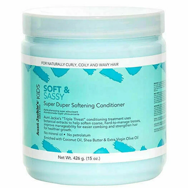 Aunt Jackie's Kids Soft & Sassy Super Duper Softening Conditioner 15oz 1 Aunt Jackie's Kids Soft & Sassy Super Duper Softening Conditioner 15oz