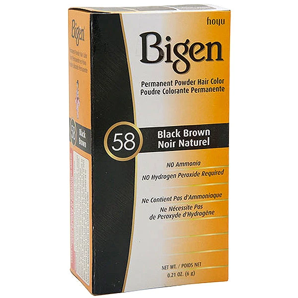 Bigen Powder Hair Color 58 Black Brown 1 Bigen Powder Hair Color 58 Black Brown