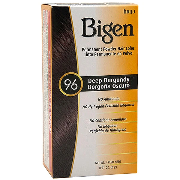 Bigen Powder Hair Color 96 Deep Brugundy 1 Bigen Powder Hair Color 96 Deep Brugundy