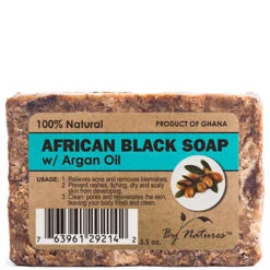 By Natures African Black Soap With Argan Oil 3.5oz