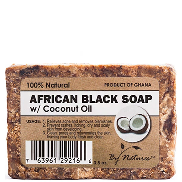 By Natures African Black Soap With Coconut Oil 3.5oz 1 By Natures African Black Soap With Coconut Oil 3.5oz