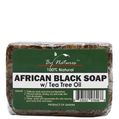 By Natures African Black Soap With Tea Tree Oil 3.5oz