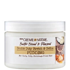 Creme Of Nature Butter Blend & Flaxseed Double Duty Stretch & Define Pudding 11.5oz