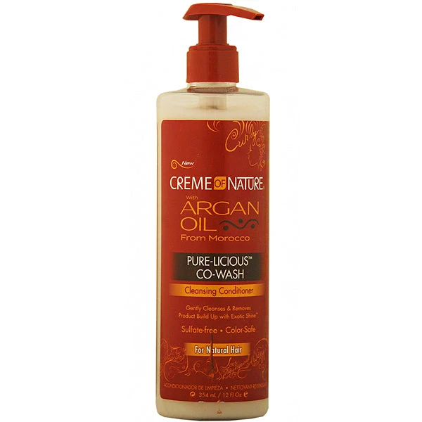 Creme Of Nature Argan Oil Pure-Licious Co-Wash Cleansing Conditioner 12oz 1 Creme Of Nature Argan Oil Pure-Licious Co-Wash Cleansing Conditioner 12oz