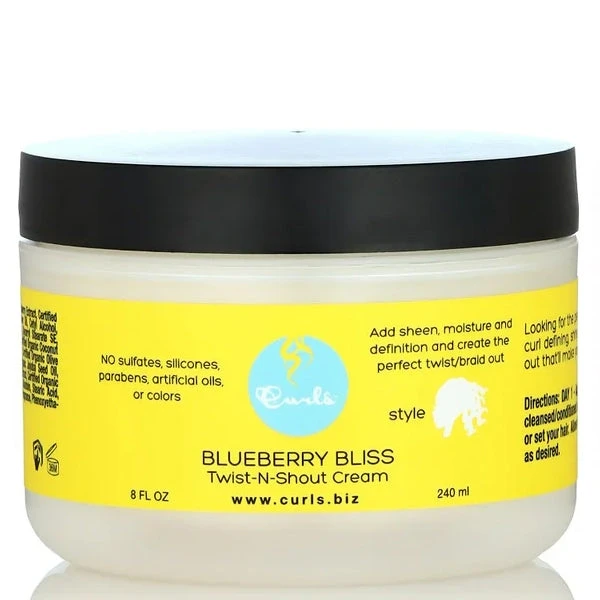 Curls Blueberry Bliss Twist-N-Shout Cream 8oz 1 Curls Blueberry Bliss Twist-N-Shout Cream 8oz