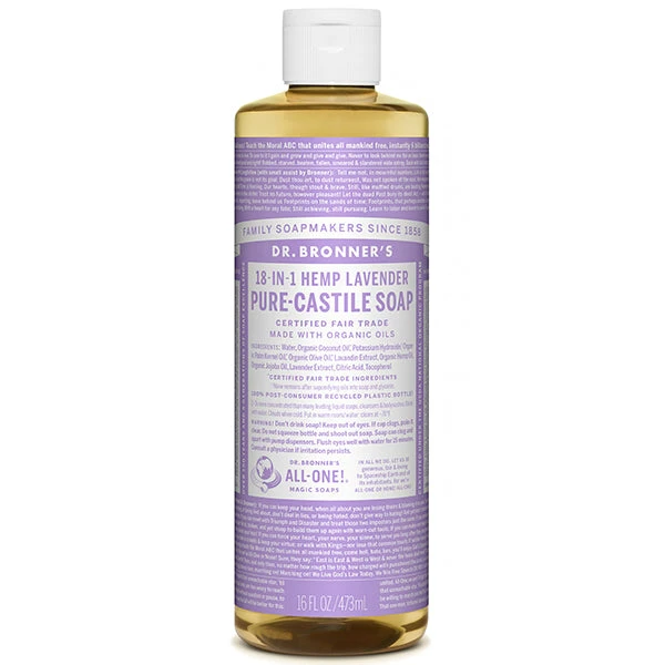 Dr. Bronner's Lavender Pure-Castile Liquid Soap 16oz 1 Dr. Bronner's Lavender Pure-Castile Liquid Soap 16oz