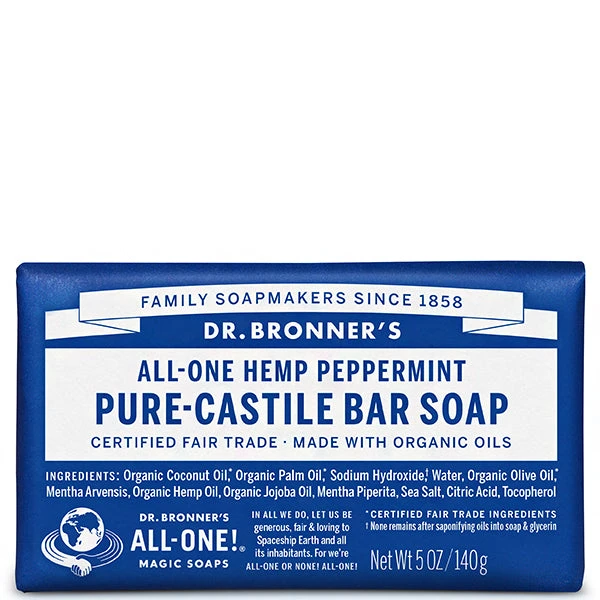Dr. Bronner's Peppermint Pure-Castile Bar Soap 5oz 1 Dr. Bronner's Peppermint Pure-Castile Bar Soap 5oz