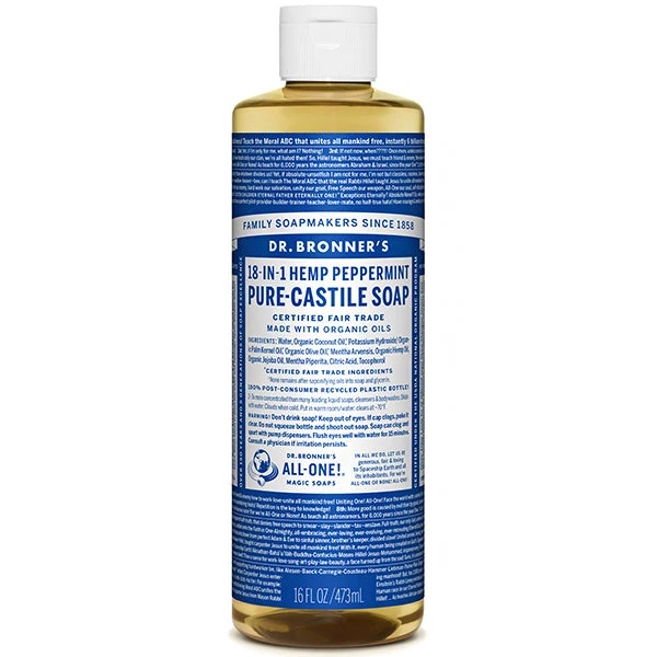 Dr. Bronner's Peppermint Pure-Castile Liquid Soap 16oz 1 Dr. Bronner's Peppermint Pure-Castile Liquid Soap 16oz