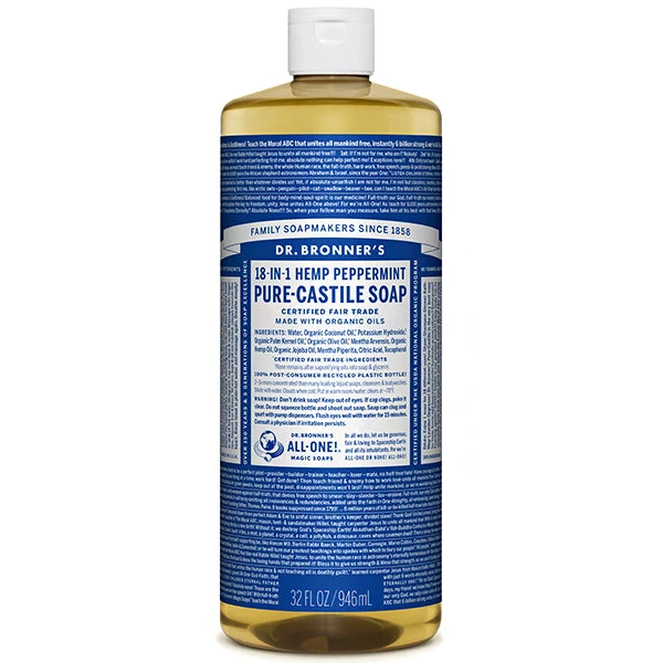 Dr. Bronner's Peppermint Pure-Castile Liquid Soap 32oz 1 Dr. Bronner's Peppermint Pure-Castile Liquid Soap 32oz