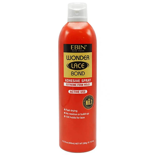 Ebin New York Wonder Lace Bond Adhesive Spray Extreme Firm Hold - Active 14.2oz 1 Ebin New York Wonder Lace Bond Adhesive Spray Extreme Firm Hold - Active 14.2oz