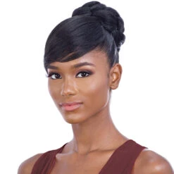 Freetress Equal Synthetic Bun And Swoop Side Bang - FANCY BUN BANG (2pcs)