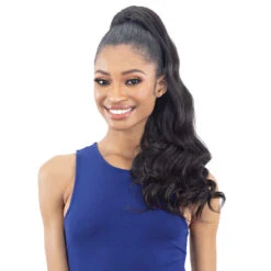 Freetress Equal Synthetic Ponytail + Bang - LOOSE WAVE (2pcs) -Wigs Online Shop freetress equal synthetic ponytail bang loose wave 2pcs 2