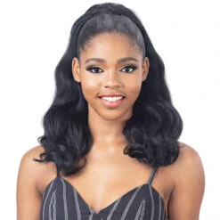 Freetress Equal Synthetic Ponytail - NATURAL LOOSE WAVE -Wigs Online Shop freetress equal synthetic ponytail natural loose wave 2
