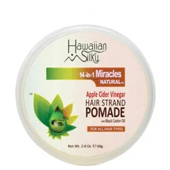 Hawaiian Silky 14 In 1 Miracles Apple Cider Vinegar Hair Strand Pomade With Black Castor Oil 2.4oz