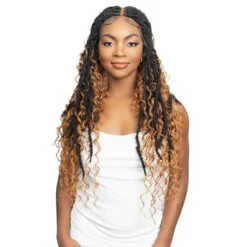 Janet Collection Melt Human Hair Blend 360 13x6 Glueless HD Lace Frontal Wig - BOHO DREAM LOCS 32 6 Janet Collection Melt Human Hair Blend 360 13x6 Glueless HD Lace Frontal Wig - BOHO DREAM LOCS 32 -Wigs Online Shop janet collection melt 360 13x6 lace frontal wig boho dream locs 32 2