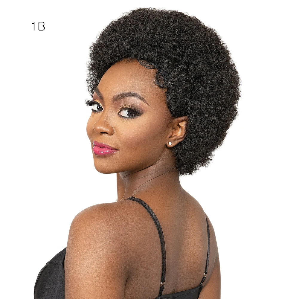 Janet Collection Natural Curly Synthetic Hair Wig - AFRO CADY 2 Janet Collection Natural Curly Synthetic Hair Wig - AFRO CADY - Image 2