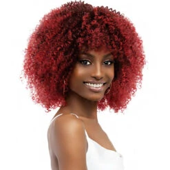 Janet Collection Natural Curly Synthetic Hair Wig - NATURAL AFRO LEON -Wigs Online Shop janet collection natural curly synthetic hair wig natural afro leon 2
