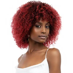 Janet Collection Natural Curly Synthetic Hair Wig - NATURAL AFRO LEON -Wigs Online Shop janet collection natural curly synthetic hair wig natural afro leon 3