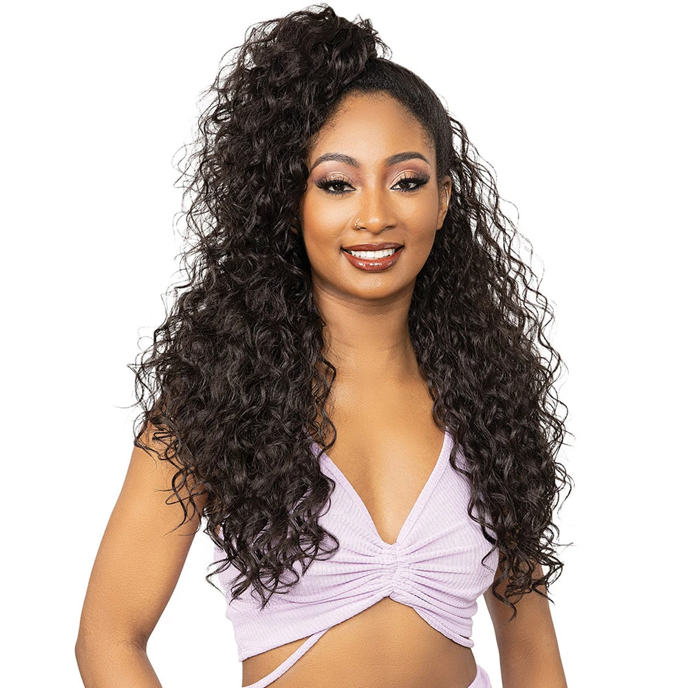 Janet Collection Remy Illusion Human Hair Blend Half Wig - WACO 7 Janet Collection Remy Illusion Human Hair Blend Half Wig - WACO - Image 7