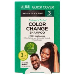 KIss CCSXX Quick Cover Natural Herbal Color Change Shampoo (3PCS/Pack)