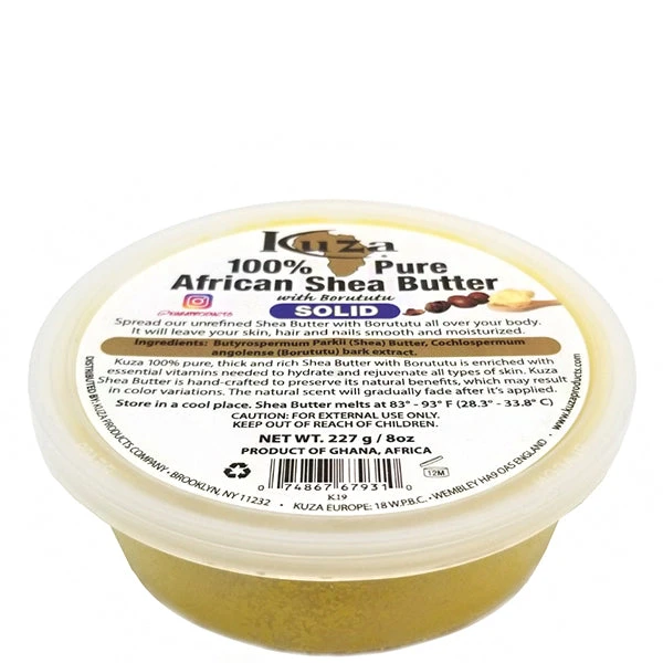 Kuza 100% African Shea Butter With Borututu Yellow Solid 8oz 1 Kuza 100% African Shea Butter With Borututu Yellow Solid 8oz