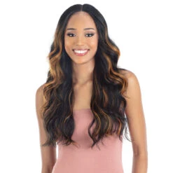 Mayde Beauty Mocha Human Hair Blend Glueless HD Lace Front Wig - VANILLA