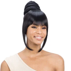 Mayde Beauty Synthetic Bun And Bang - SUNNY DAY (2pcs) -Wigs Online Shop mayde beauty synthetic bun and bang sunny day 2pcs 2