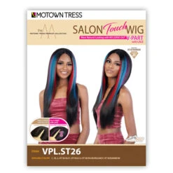 Motown Tress Salon Touch Synthetic Hair V-Part Wig - VPL ST26 -Wigs Online Shop motown tress salon touch synthetic hair v part wig vpl st26 4