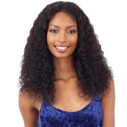 Naked Nature 100% Brazilian WET & WAVY Natural Hair Lace Front Wig - DEEP CURL