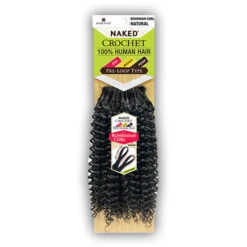 Naked 100% Human Hair Crochet Braid - PRE LOOP TYPE BOHEMIAN CURL 12