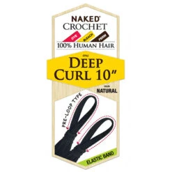 Naked 100% Human Hair Crochet Braid - PRE LOOP TYPE DEEP CURL 10 5 Naked 100% Human Hair Crochet Braid - PRE LOOP TYPE DEEP CURL 10 -Wigs Online Shop naked 100 human hair crochet braid pre loop type deep curl 10 2