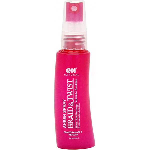 On Natural Sheen Spray Braid & Twist - Pomegranate & Keratin 2oz 1 On Natural Sheen Spray Braid & Twist - Pomegranate & Keratin 2oz