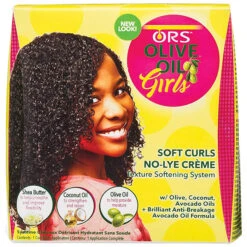 ORS Olive Oil Girls Soft Curls No-Lye Creme Texture Softening System Kit