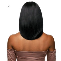 Outre 100% Human Hair Blend 5x5 Glueless HD Lace Closure Wig - HHB NATURAL YAKI 14 -Wigs Online Shop outre 100 human hair blend 5x5 glueless hd lace closure wig hhb natural yaki 14 4