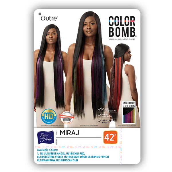 Outre Color Bomb Synthetic Hair HD Lace Front Wig - MIRAJ 10 Outre Color Bomb Synthetic Hair HD Lace Front Wig - MIRAJ - Image 10