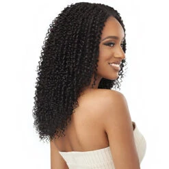 Outre Big Beautiful 100% Human Hair Premium Blend U Part Cap Leave Out Wig - PASSION COILS 20 -Wigs Online Shop outre human hair blend u part cap leave out wig passion coils 20 3
