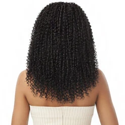 Outre Big Beautiful 100% Human Hair Premium Blend U Part Cap Leave Out Wig - PASSION COILS 20 -Wigs Online Shop outre human hair blend u part cap leave out wig passion coils 20 4