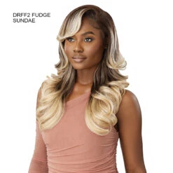 Outre Melted Hairline Synthetic Glueless HD Lace Front Wig - CASELLA -Wigs Online Shop outre melted hairline synthetic glueless hd lace front wig casella 3