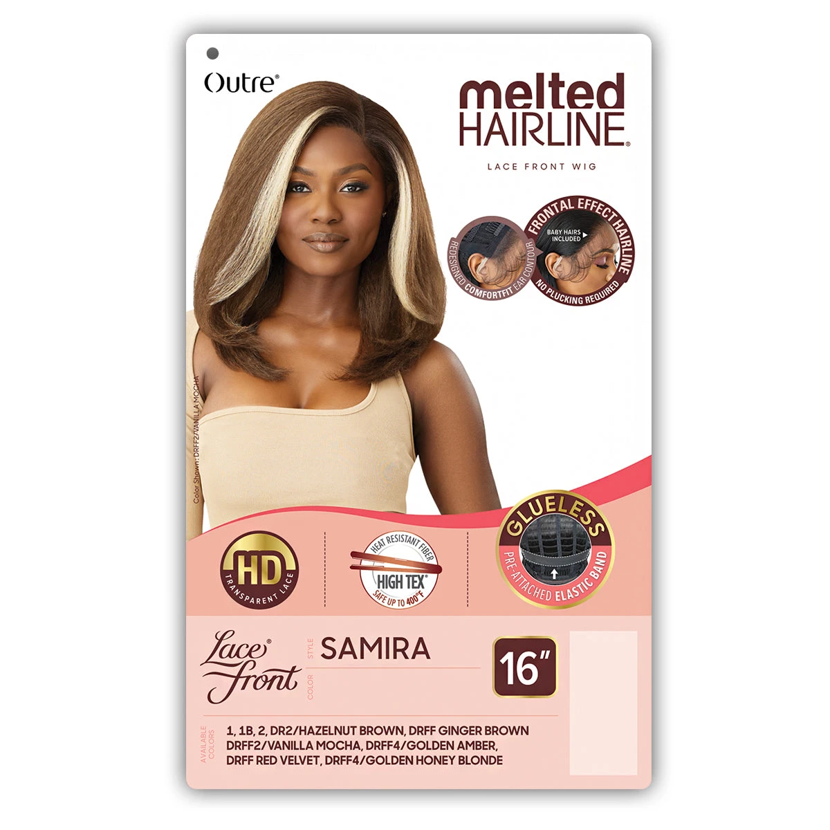 Outre Melted Hairline Synthetic Glueless HD Lace Front Wig - SAMIRA 6 Outre Melted Hairline Synthetic Glueless HD Lace Front Wig - SAMIRA - Image 6
