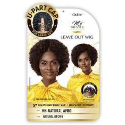 Outre Mytresses Gold Label 100% Unprocessed Human Hair U Part Leave Out Wig - HH NATURAL AFRO -Wigs Online Shop outre mytresses gold human hair u part leave out wig hh natural afro 4