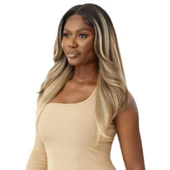 Outre Perfect Hairline Synthetic Glueless 13x6 HD Lace Wig - KEESHON -Wigs Online Shop outre perfect hairline synthetic glueless hd lace wig keeshon 13x6 lace frontal 3