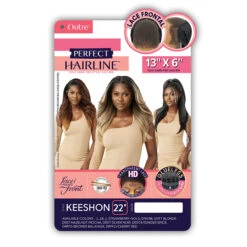 Outre Perfect Hairline Synthetic Glueless 13x6 HD Lace Wig - KEESHON -Wigs Online Shop outre perfect hairline synthetic glueless hd lace wig keeshon 13x6 lace frontal 5