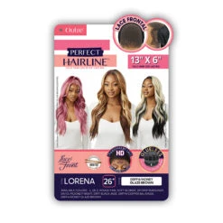 Outre Perfect Hairline Synthetic Glueless 13x6 HD Lace Wig - LORENA 11 Outre Perfect Hairline Synthetic Glueless 13x6 HD Lace Wig - LORENA -Wigs Online Shop outre perfect hairline synthetic glueless hd lace wig lorena 13x6 lace frontal 5