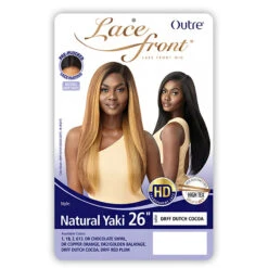 Outre Synthetic Hair HD Lace Front Wig - NATURAL YAKI 26 10 Outre Synthetic Hair HD Lace Front Wig - NATURAL YAKI 26 -Wigs Online Shop outre synthetic hair hd lace front wig natural yaki 26 4