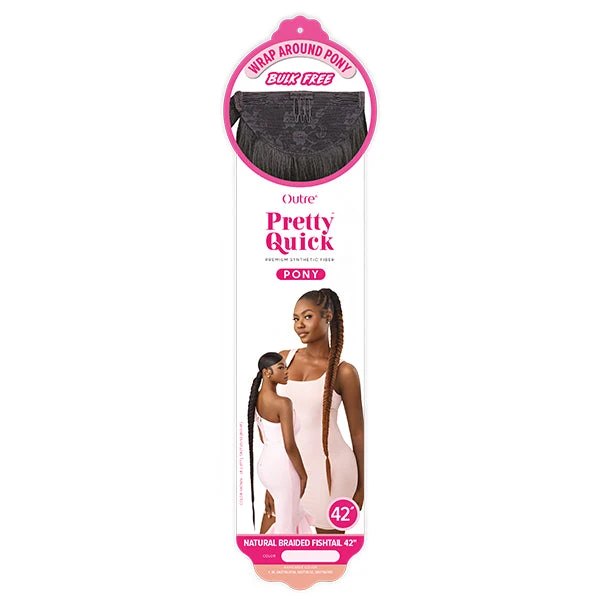 Outre Synthetic Hair Pretty Quick Pony - NATURAL BRAIDED FISHTAIL 42 5 Outre Synthetic Hair Pretty Quick Pony - NATURAL BRAIDED FISHTAIL 42 - Image 5