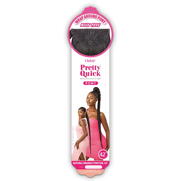 Outre Synthetic Hair Pretty Quick Pony - NATURAL BRAIDED PONYTAIL 42 5 Outre Synthetic Hair Pretty Quick Pony - NATURAL BRAIDED PONYTAIL 42 - Image 5
