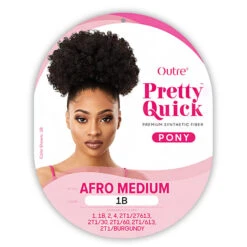 Outre Synthetic Pretty Quick Pony - AFRO MEDIUM 8 Outre Synthetic Pretty Quick Pony - AFRO MEDIUM -Wigs Online Shop outre synthetic pretty quick pony afro medium 3