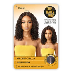 Outre The Daily Wig 100% Human Hair Lace Part Wig - HH DEEP CURL 16 9 Outre The Daily Wig 100% Human Hair Lace Part Wig - HH DEEP CURL 16 -Wigs Online Shop outre the daily wig 100 human hair lace part wig hh deep curl 16 4